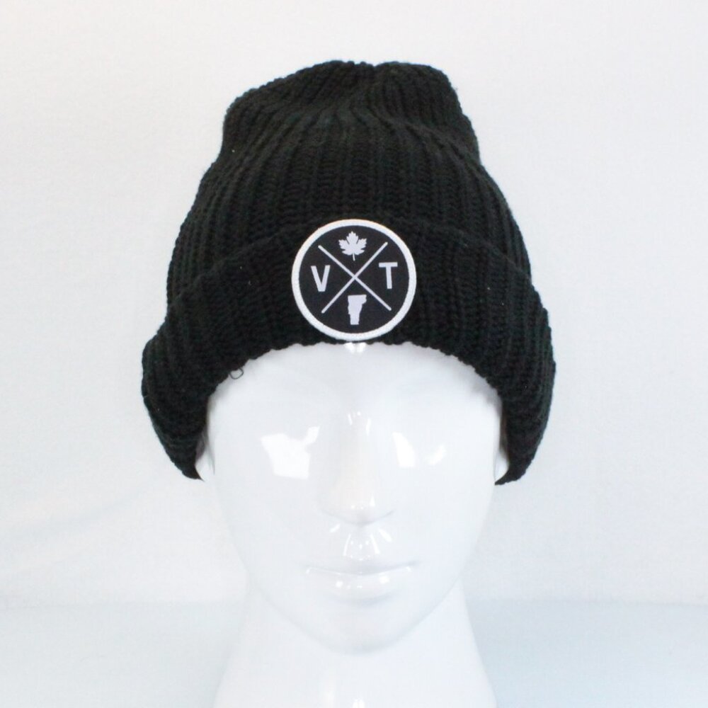 Chowdaheadz Vermont Circle Emblem Cuffed Knit Beanie Hat Adult Unisex OSFM